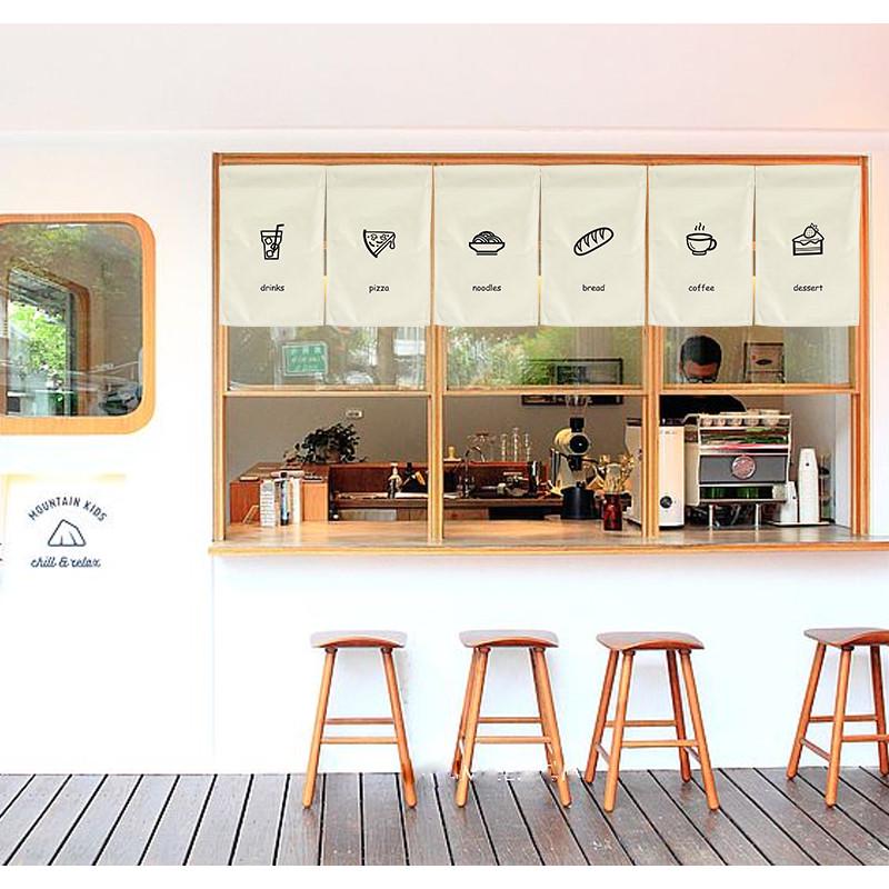 日式门帘三角旗短帘柜台装饰小吊旗厨房门窗遮挡帘隔断布艺半帘子