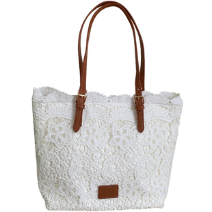 蕾丝仙女托特包包女式2025新款休闲通勤大容量法式温柔手提单肩包