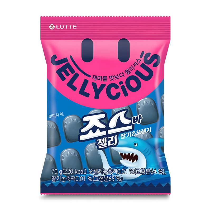 乐天JELLYCIOUS鲨鱼软糖葡萄味