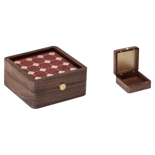 原创设计婚嫁首饰盒正方形木盒子实木放高端小饰品礼品收纳盒礼盒
