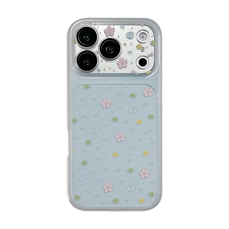 ins小清新碎花适用苹果17手机壳iPhone17promax新款16防摔18pro保护套15硅胶14全包镜头高级感带链