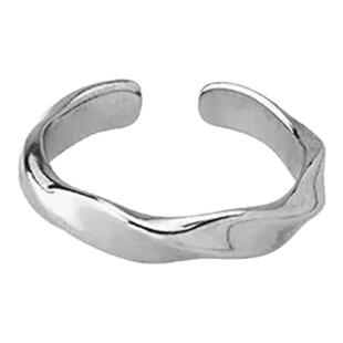 莫比乌斯素圈戒指男女小众设计高级感2024新款爆款开口可调节指环