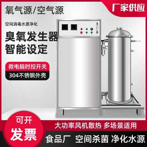 大型臭氧发生器水处理消毒机桶装水产养殖泳池100g高浓度工业杀菌