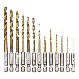 六角柄麻花钻头大全小号高速钢直柄手枪充电转咀风批木工开孔套装