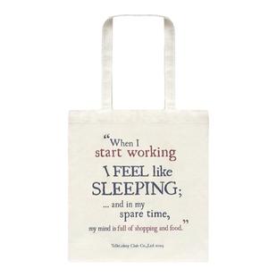 Talktokey(TTO) 讨厌返工 通勤百搭慵懒单肩米色帆布包袋男女ins