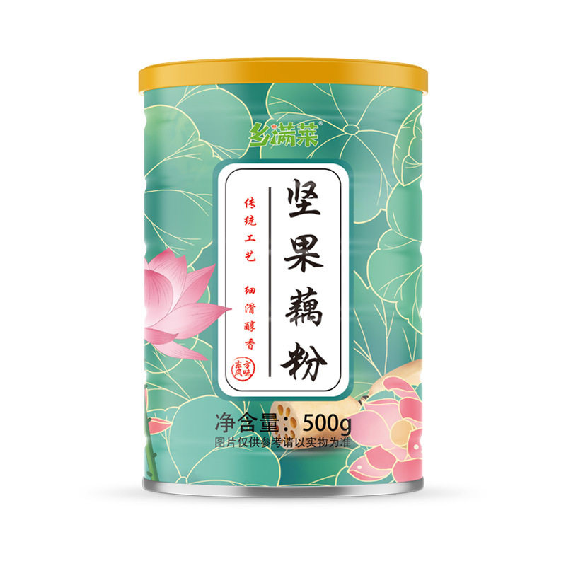 坚果藕粉羹罐装500g水果纯藕粉营养早餐懒人速食冲饮饱腹代餐速溶