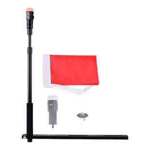 新款高视达摩托车伸缩旗杆乌鸦摩旅车载骑行装备加长加厚铝合金