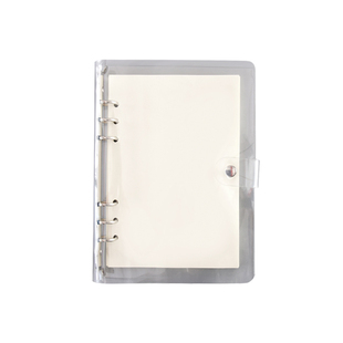 透明pvc壳无印手账本A5小清新a6活页可拆卸网格横线空白点阵本a4