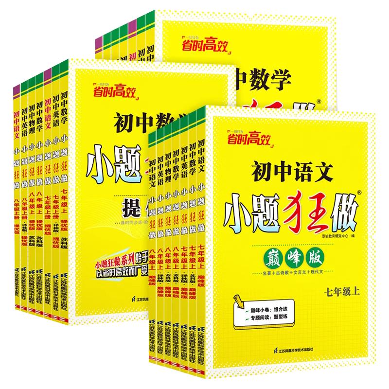 【年级科目任选】2023秋/24春小题狂做七八九年级 数学苏科版 恩波教育 初一7年级下册 初中教辅练习册同步教材基础同步训练 正版