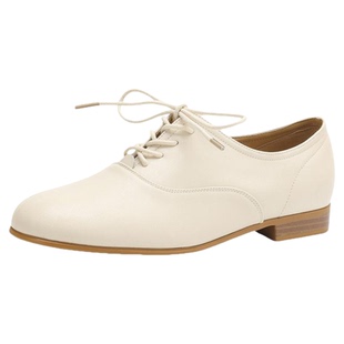 星期六真皮系带深口小皮鞋2025新款女士女款秋季英伦风百搭女鞋子