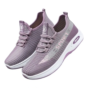 运动鞋女款春夏新款透气网面鞋飞织软底跑步鞋舒适不累脚休闲女鞋