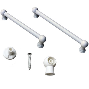 绷纱杆免打孔窗帘半帘超细扁杆粘钩式伸缩杆咖啡帘内开门帘撑杆