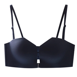 夏季美背钻石杯内衣女小胸聚拢无钢圈无肩带无痕软支撑光面文胸