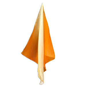 丝巾舞蹈道具烟花易冷雪纺纱橘黄渐变方巾古典舞表演跳舞专用手帕