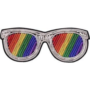 灵心造印度丝手工刺绣高档轻奢设计感小众徽章胸针胡子眼镜胸花潮