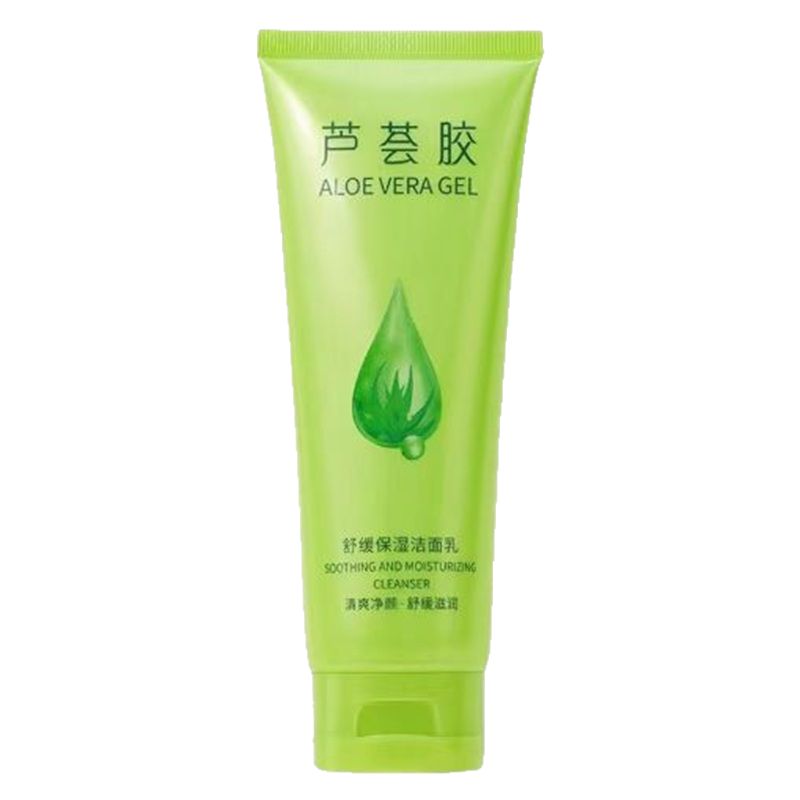 花肌漾芦荟胶洁面乳补水保湿清洁毛孔清爽控油平衡舒缓敏感肌可用