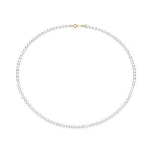 诸暨天然淡水小米珠珍珠项链爆款百搭年轻人18k金正圆锁骨颈链