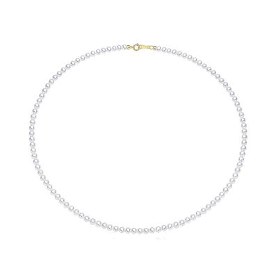 诸暨天然淡水小米珠珍珠项链爆款百搭年轻人18k金正圆锁骨颈链