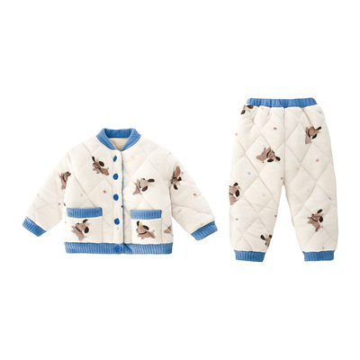 2025年冬季新款男童家居服套装