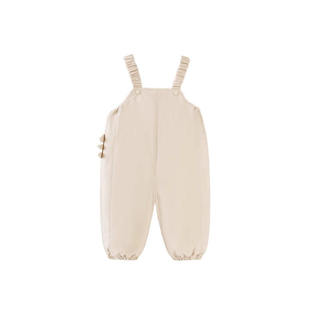 【三防滑雪服面料】儿童背带羽绒裤宝宝保暖婴童加厚外出服连体裤