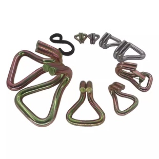 捆绑带双排钩子S钩拖车自锁钩卸扣货物紧绳器不锈钢吊挂钩E字扣