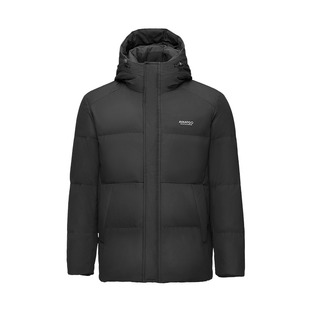 海澜之家男款防寒羽绒服保暖商务休闲中老年冬季连帽加厚外套父亲