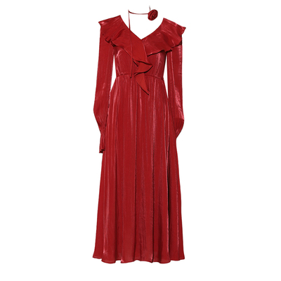 DPLAYv领荷叶花边大摆裙