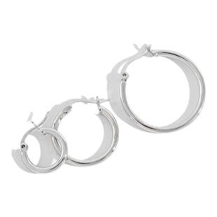 纹砖Veinsbrick《圈环》简约个性几何款镂空圆圈纯银S925耳圈耳环