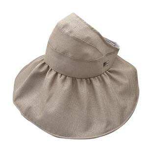 UV防晒帽~透气防紫外线遮阳帽女夏季大帽檐黑胶空顶太阳帽渔夫帽