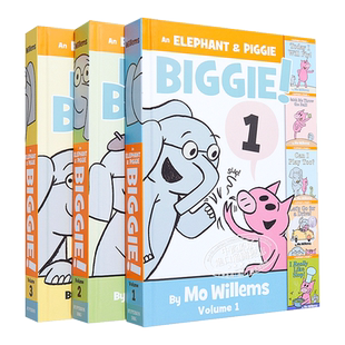 小猪小象5个故事合集 Volume 1-3 英文原版 An Elephant & Piggie Biggie 精装 吴敏兰推荐绘本 莫威廉斯 Mo Willems 情商教育