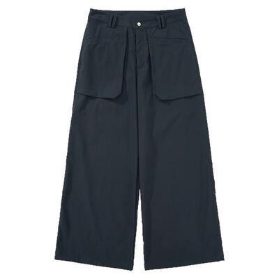 极简风复古慵懒感靛蓝工装长裤