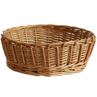 手工柳编收纳篮藤编水果零食面包鸡蛋馒头篮子厨房桌面编织储物筐