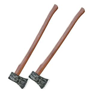 足铁匠轨道钢锻打斧头带椿木柄全钢淬火坚固耐造劈柴砍树专用板斧