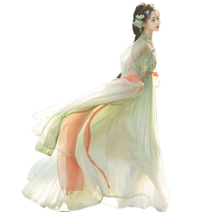 墨子研汉服夏季女唐制诃子裙【六月春】大袖衫刺绣款超仙气古装