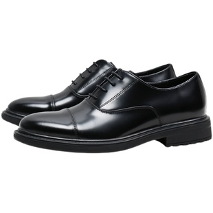 优100英伦风正装商务休闲真皮男士三接头牛津亮皮鞋增高厚底软底