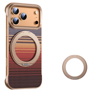 欧炫适用苹果17promax手机壳新款iPhone17Pro保护套凯夫拉超薄无边框磁吸旋转支架iPhoneAir防摔碳纤维高级奢