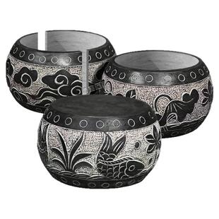 石雕柱墩石 青石柱子底座 基石柱脚空心柱础柱顶石圆石墩子大理石