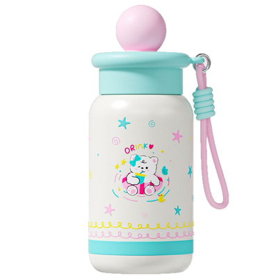 可爱高颜值吸管式饮水杯2025新款儿童便携保温杯ins风水杯上学用