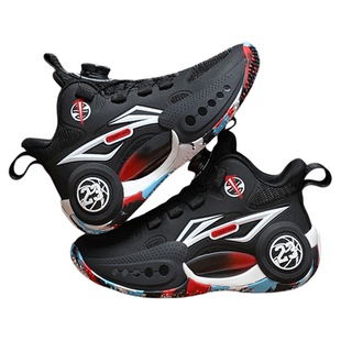 儿童篮球鞋中大童摩擦有声音球鞋新款男童鞋旋转扣训练男童运动鞋