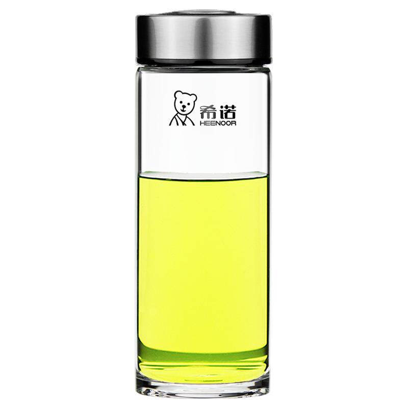 希诺单层玻璃杯新款男士水杯官方正品大容量泡茶杯女加厚喝水杯子