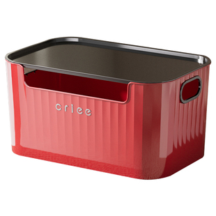 桌面收纳盒化妆品零食杂物整理盒子多功能带盖书本玩具塑料置物筐