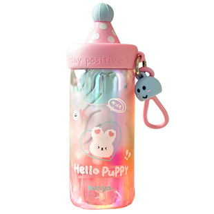 bociya水杯玻璃杯女高颜值吸管学生夏天泡茶新款茶水分离可爱杯子