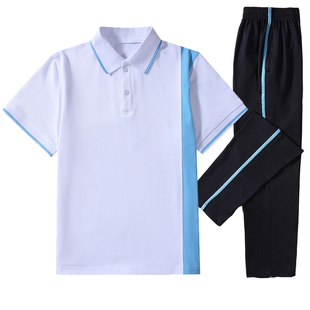 茂名市初中校服顺德区通用信宜新款男女中小学生外套夏装短袖加绒