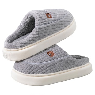棉拖鞋男士秋冬季2025新款家居室内厚底防滑防臭加绒毛毛棉拖鞋女