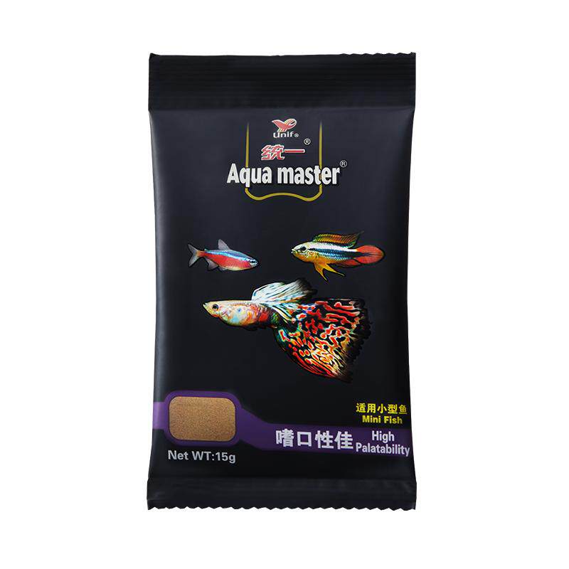 统一热带鱼食小颗粒孔雀鱼饲料家用斗鱼鱼粮观赏鱼小金鱼饲料小型