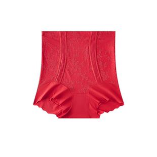 洋奢本命年红色内裤女10a抗菌高腰收腹裤强力收小肚子塑身美体裤