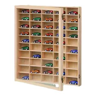 小车收纳盒多格实木收纳盒墙上多美卡合金玩具车模盲盒手办展示架