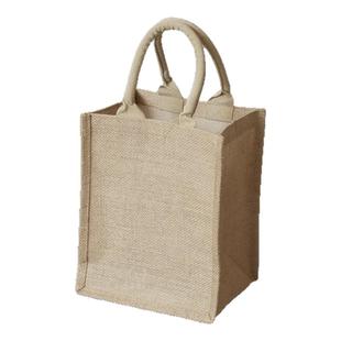 NITORI宜得利家居家用布袋便携饭盒袋大容量外出手提购物袋黄麻包