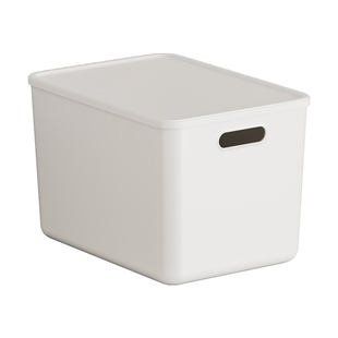 杂物收纳盒家用桌面零食玩具整理篮长方形塑料筐厨房带盖储物盒子