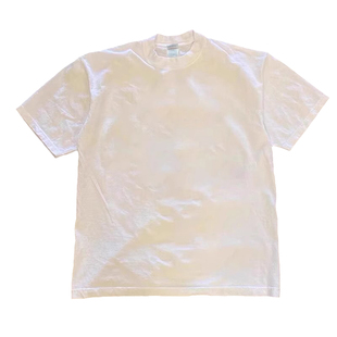 不谈钱只谈元 320G重磅全棉 基础款纯棉宽松落肩短袖T恤oversize